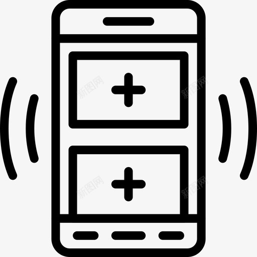 添加新节应用程序交互图标svg_新图网 https://ixintu.com Pretycons用户界面移动概述 交互 应用程序 添加新节 界面 移动