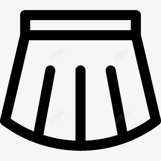 短裙运动装服装系列图标svg_新图网 https://ixintu.com 服装系列图标 短裙 运动装