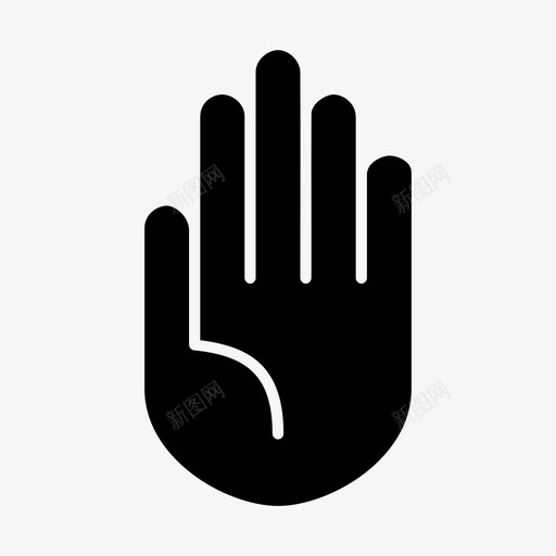 手手指手势图标svg_新图网 https://ixintu.com 张开的手 手 手势 手指 手掌 指针