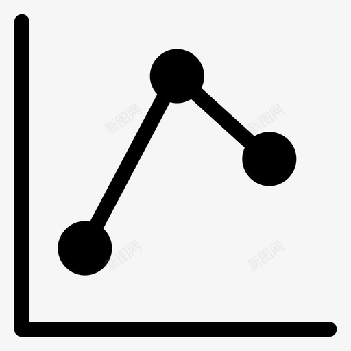 折线图减少销售额图表图标svg_新图网 https://ixintu.com 减少销售额 图表 折线图