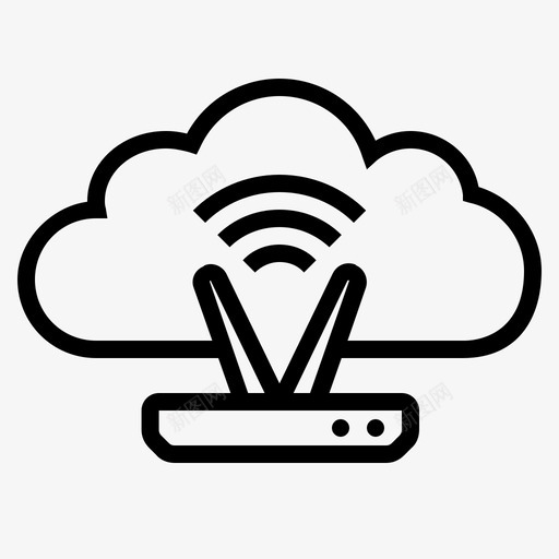 云wifi互联网服务互联网服务提供商图标svg_新图网 https://ixintu.com isp 云wifi 互联网服务 互联网服务提供商 在线连接 路由器