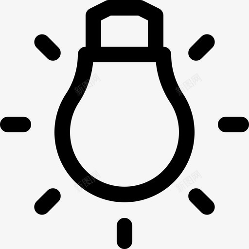 发光灯泡电灯泡白炽灯图标svg_新图网 https://ixintu.com 发光灯泡 照片线图标 电灯泡 白炽灯