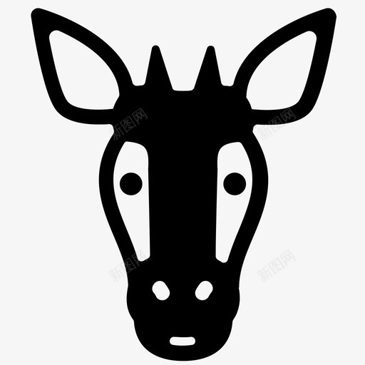 冈皮脸森林长颈鹿反刍动物图标svg_新图网 https://ixintu.com 冈皮脸 反刍动物 森林长颈鹿