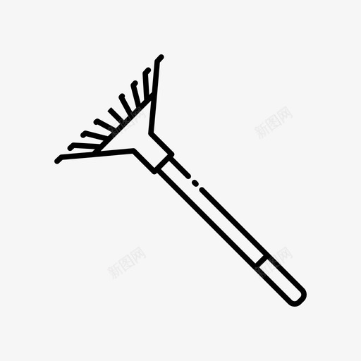 草坪耙花园自然图标svg_新图网 https://ixintu.com 工具 户外 自然 花园 花园工具 草坪耙