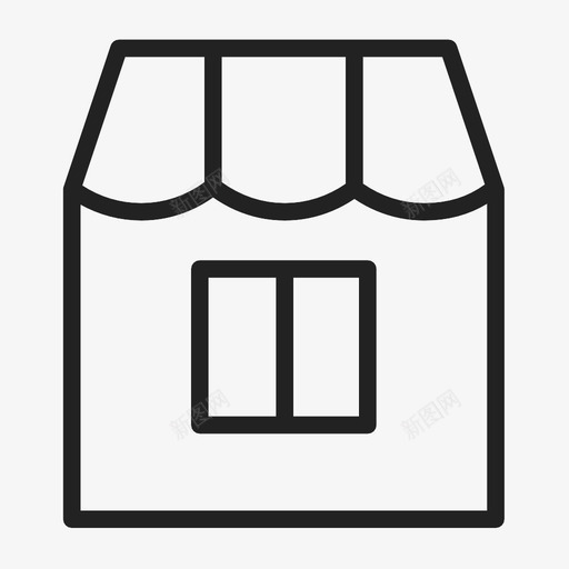 建筑物房屋商店图标svg_新图网 https://ixintu.com 商店 建筑物 房屋