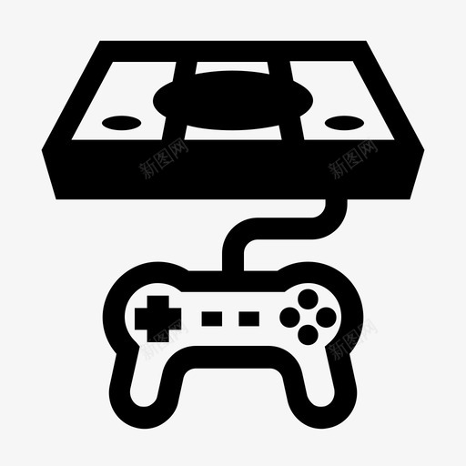 playstation经典控制台图标svg_新图网 https://ixintu.com playstation 复古 控制台 游戏 经典