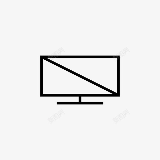 电视设备led图标svg_新图网 https://ixintu.com led 电视 线路图标 设备 设备电子设备