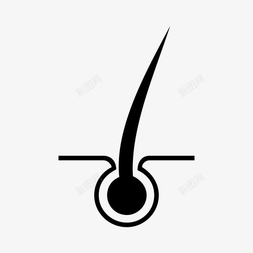 头发毛囊图标svg_新图网 https://ixintu.com 卡通毛囊 头发 毛囊