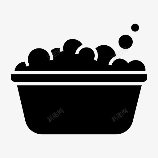 洗手盆肥皂盆肥皂水图标svg_新图网 https://ixintu.com 洗手盆 清洁符号 肥皂水 肥皂盆