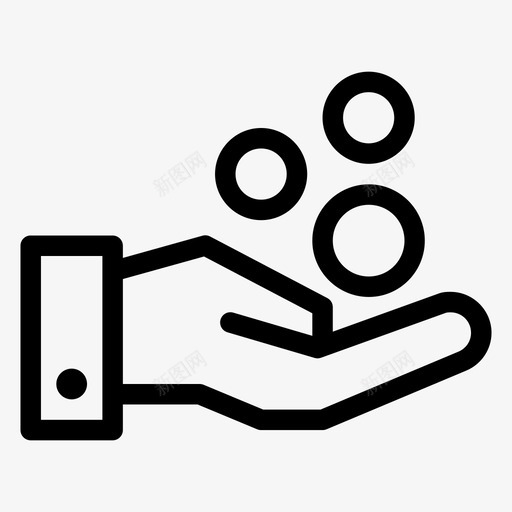 接受捐赠福利慈善图标svg_新图网 https://ixintu.com 工资 慈善 接受捐赠 接受现金 福利 货币