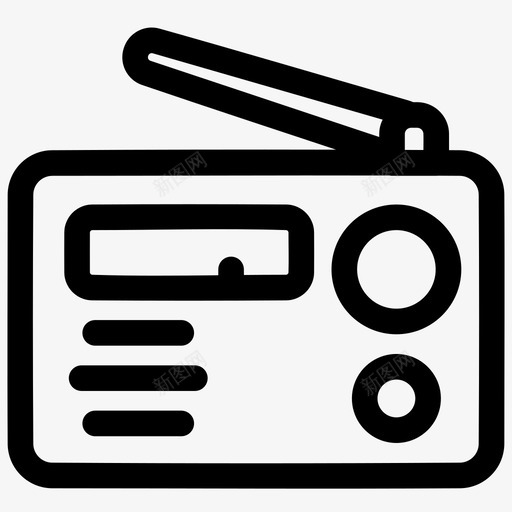 收音机音频信息图标svg_新图网 https://ixintu.com 信息 媒体 广播 收音机 电子设备和小工具 音频