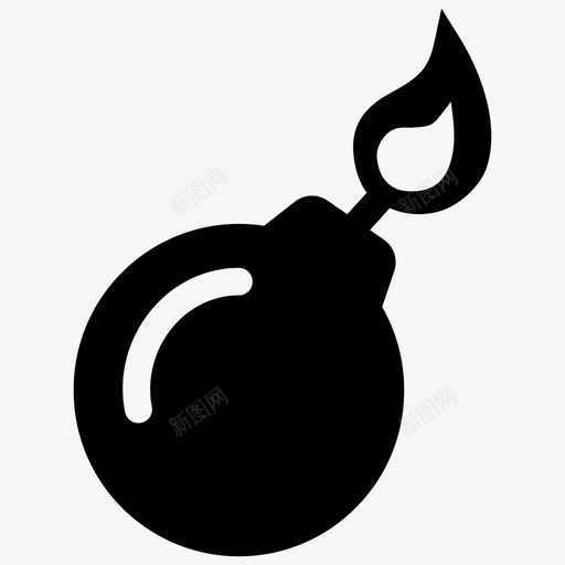 炸弹炸药火图标svg_新图网 https://ixintu.com 武器 火 灯芯 炸弹 炸药