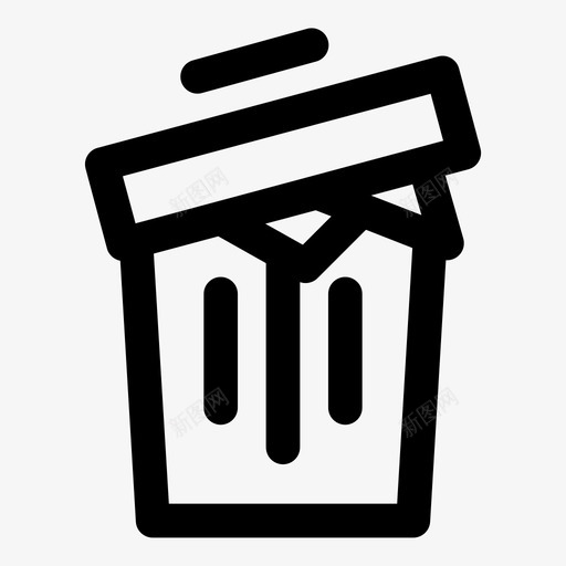 装满的垃圾桶垃圾图标svg_新图网 https://ixintu.com 垃圾 装满的垃圾桶