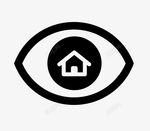看家眼房子图标svg_新图网 https://ixintu.com 动词 心事重重 房子 痴迷 看 看家 眼