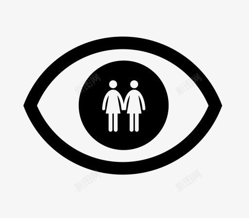 注意女人眼睛女孩图标svg_新图网 https://ixintu.com 专注 动词 女孩 注意女人 痴迷 看 眼睛