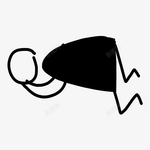 睡觉人物手绘图标svg_新图网 https://ixintu.com 人物 人物形象手绘 手绘 棍子 睡觉