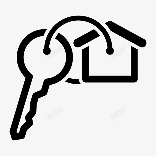 房子钥匙租约业主图标svg_新图网 https://ixintu.com 业主 房子钥匙 皮克斯 租约 租金