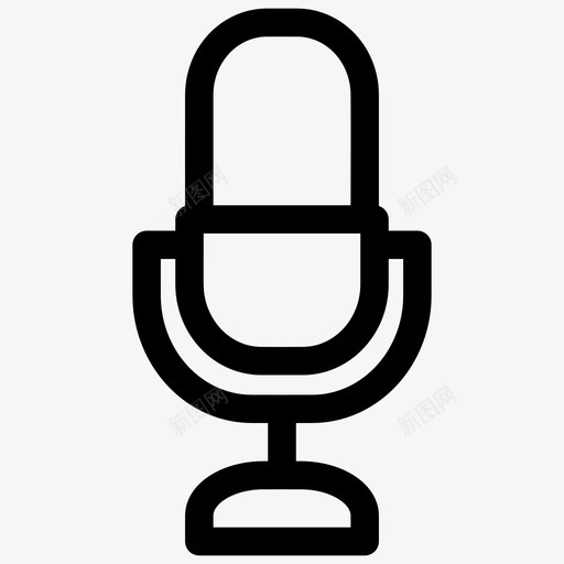 麦克风音频讲话图标svg_新图网 https://ixintu.com 电子设备和小工具 讲话 通话 音频 麦克风