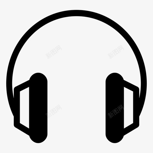 耳机配件音频图标svg_新图网 https://ixintu.com 听 声音 耳机 配件 音乐 音频