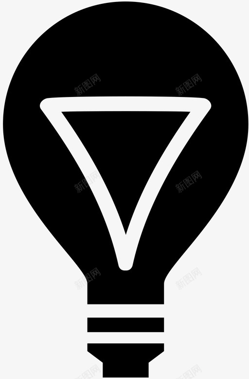 灯泡爱迪生电图标svg_新图网 https://ixintu.com 灯泡 爱迪生 电