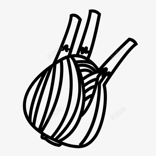 茴香蔬菜黄花图标svg_新图网 https://ixintu.com 茴香 蔬菜 黄花