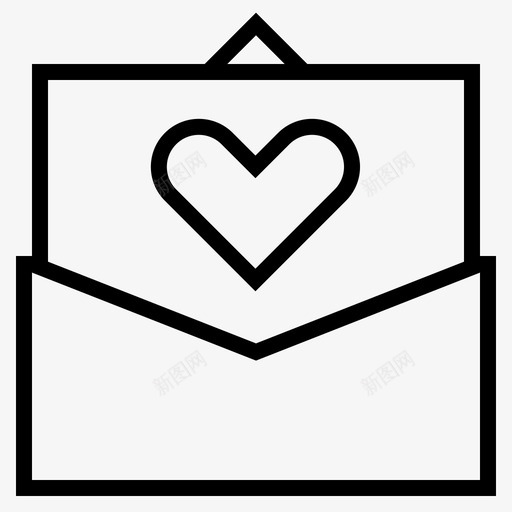 留言卡片心图标svg_新图网 https://ixintu.com 冬天 卡片 心 留言