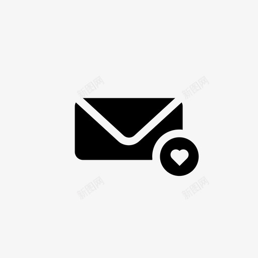 爱的信息聊天信封图标svg_新图网 https://ixintu.com 信封 信息图标填充 心 爱的信息 聊天