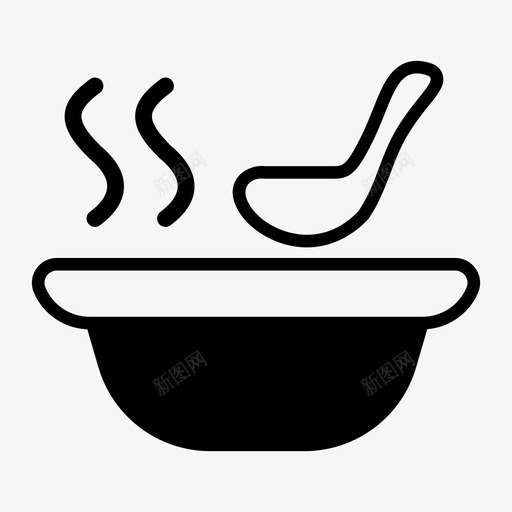 汤咖喱食物图标svg_新图网 https://ixintu.com 厨房实心图标 咖喱 汤 炖菜 食物 餐厅