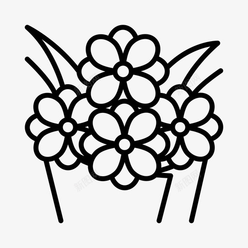 鲜花花束庆祝图标svg_新图网 https://ixintu.com 庆祝 情人节 约会 花束 鲜花