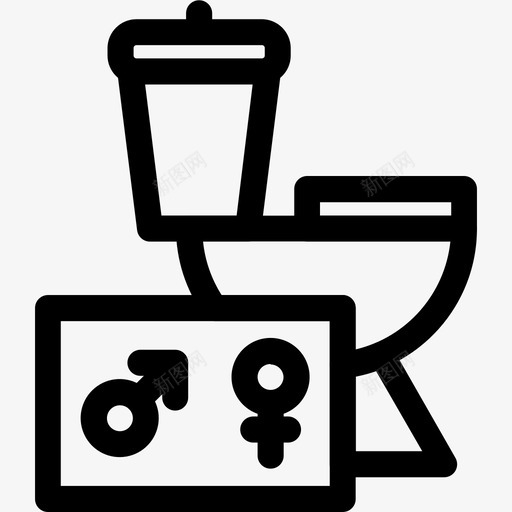 卫生间干净男式图标svg_新图网 https://ixintu.com 中性 卫生间 女 干净 电影院 男式 私人