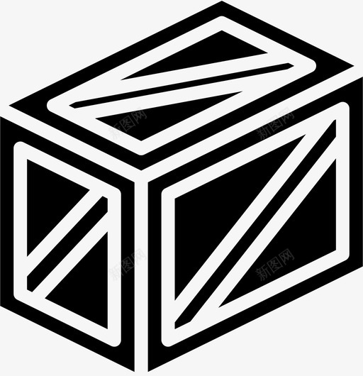 长板条箱支撑包装装运图标svg_新图网 https://ixintu.com 包装 包装和运输牢固 装运 长板条箱支撑