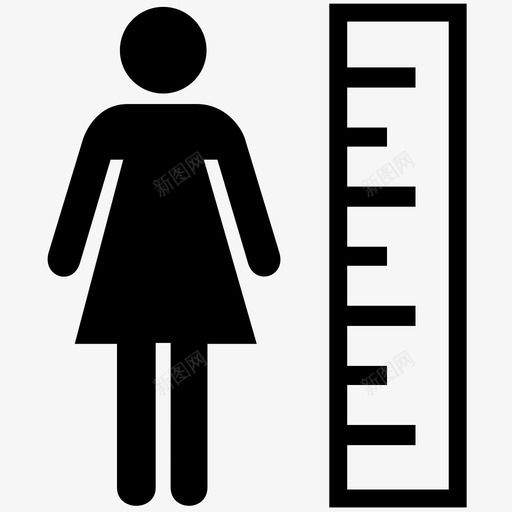 身高身材尺寸图标svg_新图网 https://ixintu.com 尺寸 尺码 裁缝 身材 身高