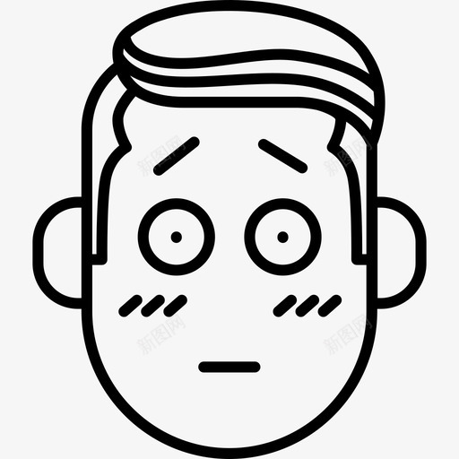 困惑男孩的脸手势做手势图标svg_新图网 https://ixintu.com 做手势 困惑男孩的脸 手势