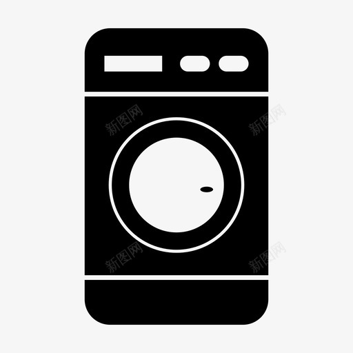 洗衣机家用家务图标svg_新图网 https://ixintu.com 家务 家用 洗衣 洗衣机 现代