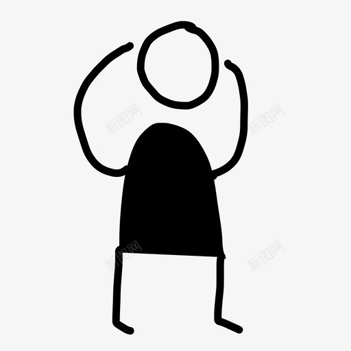 哦不焦虑图形图标svg_新图网 https://ixintu.com 人 人的图形在运动中手绘 哦不 图形 手绘 棍子 焦虑