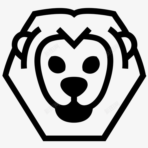 狮子脸非洲狮子狮子王图标svg_新图网 https://ixintu.com 捕食者 狮子王 狮子脸 狮子脸图标 豹狮狮子 非洲狮子