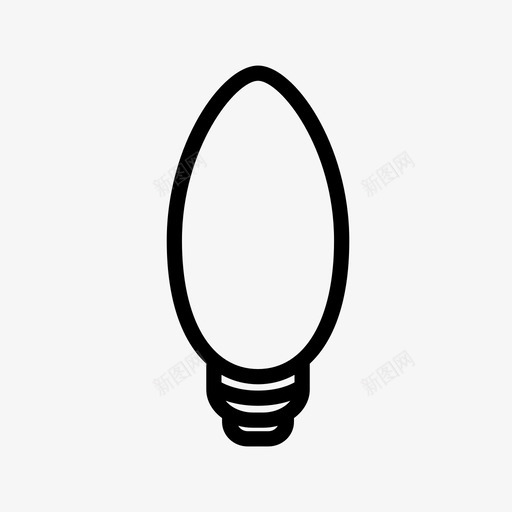 蜡烛灯泡led灯灯泡图标svg_新图网 https://ixintu.com led灯 灯泡 蜡烛灯泡