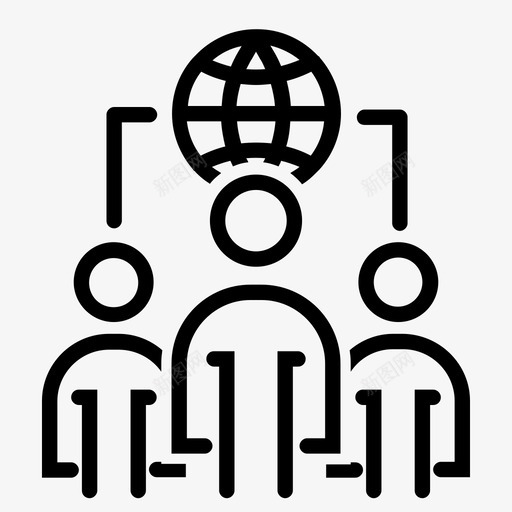 网络团队企业社区图标svg_新图网 https://ixintu.com 企业 全球 社区 网络 网络团队 集团