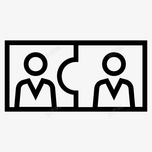 合伙人熟人商业伙伴图标svg_新图网 https://ixintu.com 合伙人 同事 商业伙伴 拼图 熟人