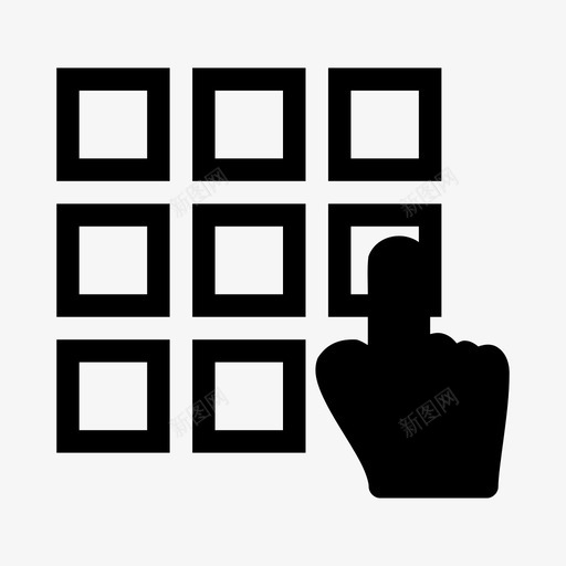 拨号手指手势图标svg_新图网 https://ixintu.com 手 手势 手指 拨号 触摸