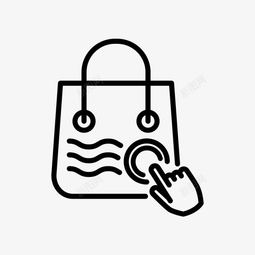 购物袋点击购物者图标svg_新图网 https://ixintu.com 点击 购物者 购物袋