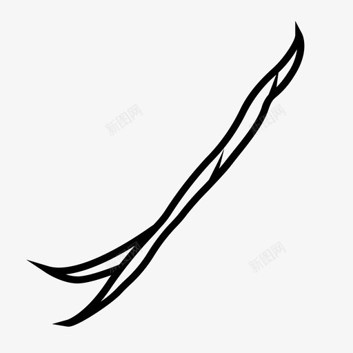 香草豆兰花图标svg_新图网 https://ixintu.com 兰花 香草豆