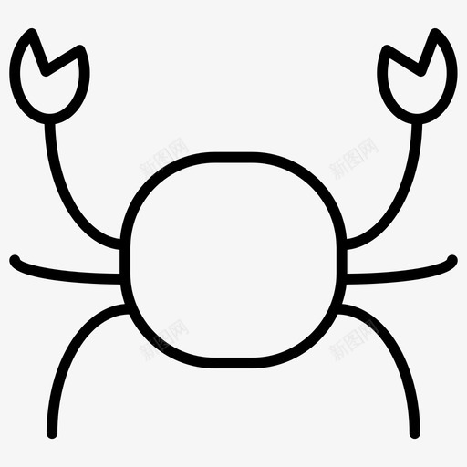 螃蟹海鲜夏日瘦肉图标svg_新图网 https://ixintu.com 夏日瘦肉 海鲜 螃蟹