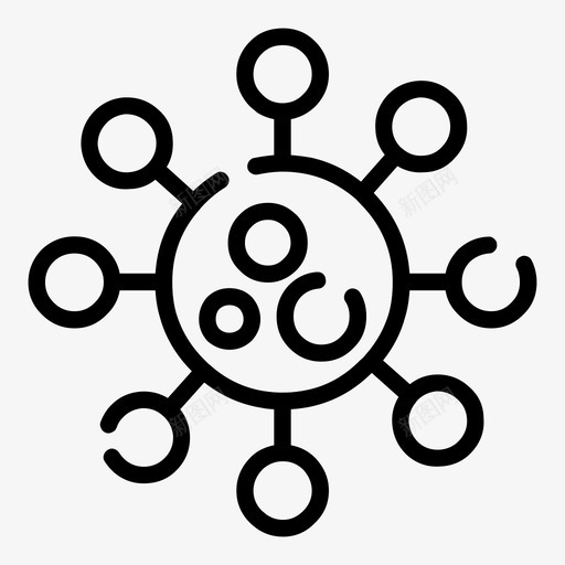 病毒细菌细胞图标svg_新图网 https://ixintu.com 医学 病毒 细胞 细菌