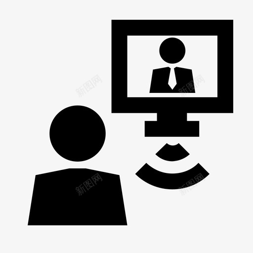 电话会议老板企业图标svg_新图网 https://ixintu.com 企业 公司 员工 电话会议 管理层 老板
