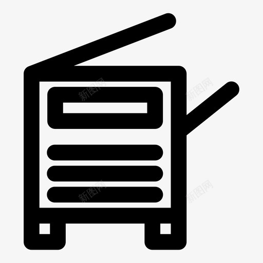 复印机文件纸张图标svg_新图网 https://ixintu.com 办公室粗体 复印机 文件 纸张