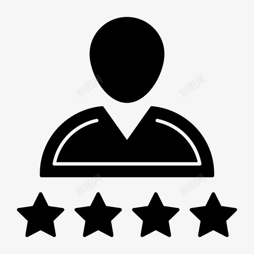 评级头像员工图标svg_新图网 https://ixintu.com 员工 头像 技术 明星 网络搜索引擎优化字形图标 评级