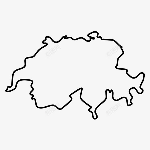 瑞士国家欧洲图标svg_新图网 https://ixintu.com 国家 地图 地理 欧洲 瑞士 西方国家