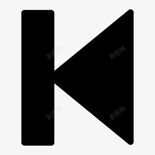 上一个后退反转图标svg_新图网 https://ixintu.com 上一个 倒带 反转 后退 箭头关闭 重新开始