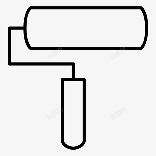 滚筒刷手动滚筒油漆图标svg_新图网 https://ixintu.com 手动滚筒 油漆 油漆辊 滚筒刷